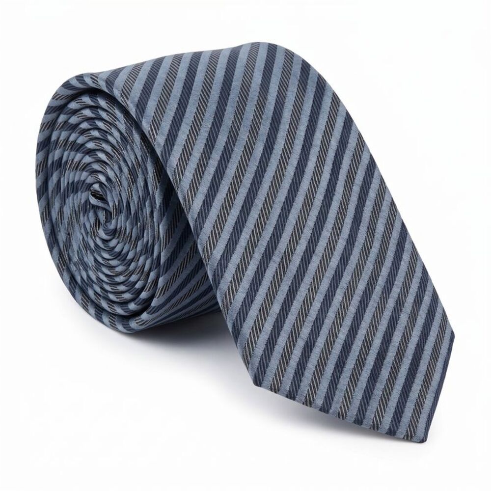 Emporio Armani Blue Silk Stripe Tie